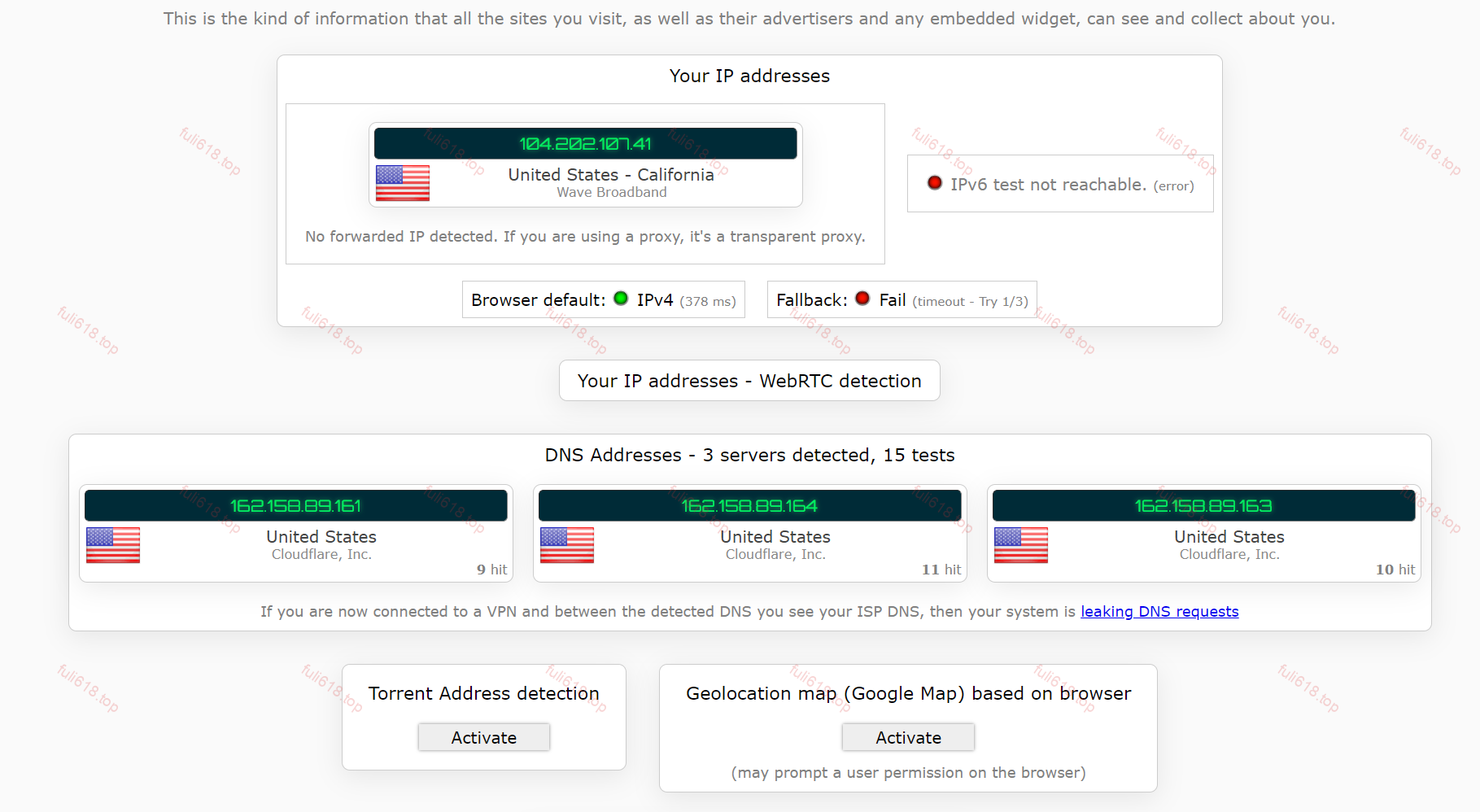 clash dns配置,无DNS泄露,fake-ip,redir-host双配置 2 leak-test-2